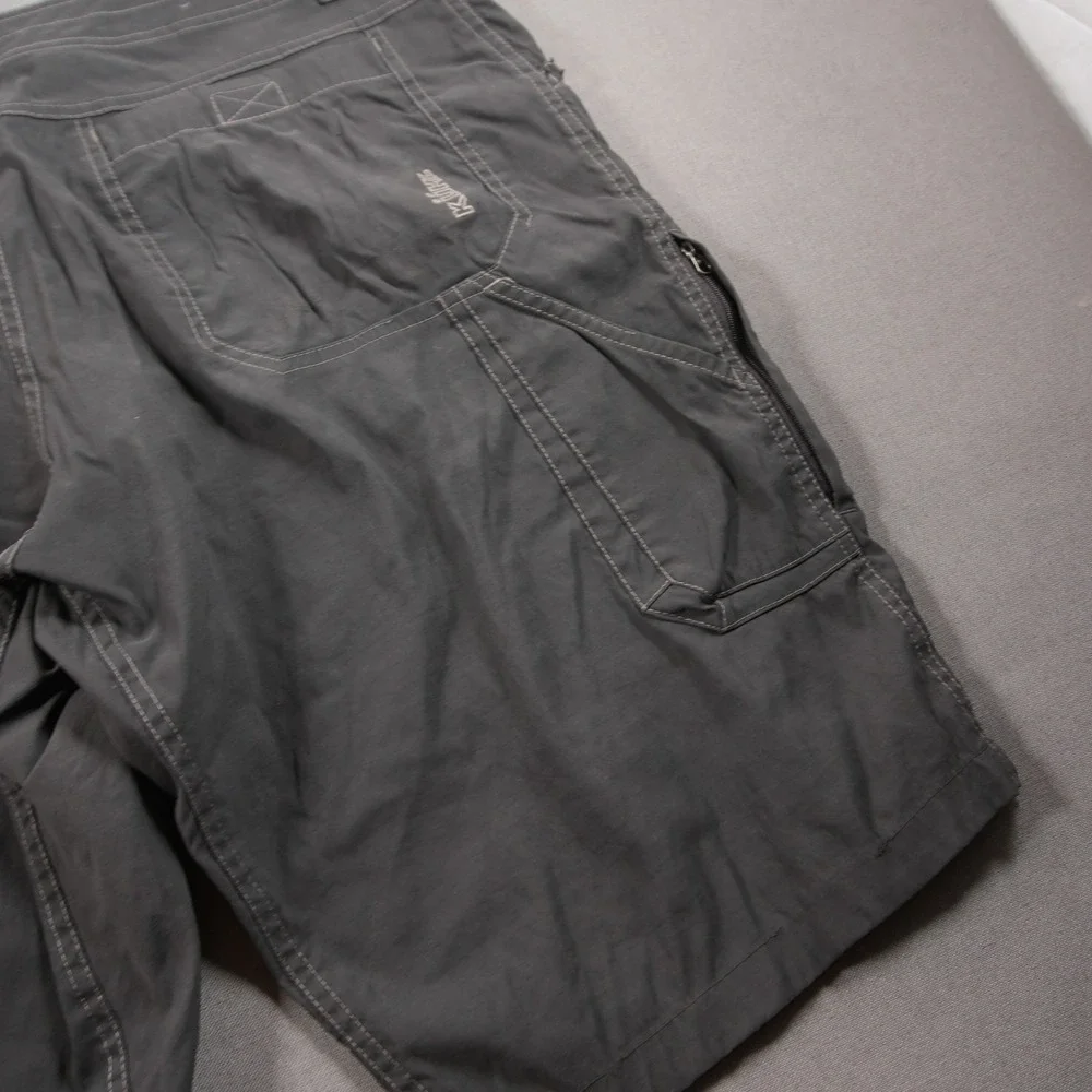 KUHL Renegade Cargo Men Shorts 36 Gray Utility Nylon Stretch Hiking Outdoor Work